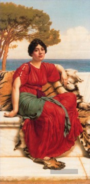 W durch das blaue Ionische Meer 1916 Neoclassicist Dame John William Godward Ölgemälde